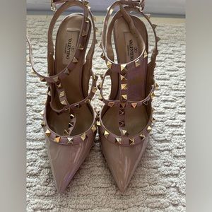 Valentino Garavani Rockstud T strap Pointed Toe Pump